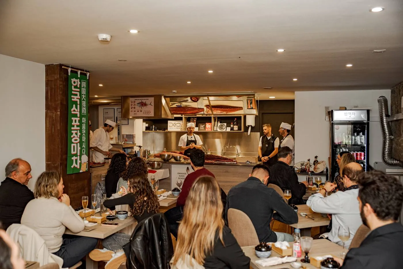 Demonstração da Omakase Sushi School